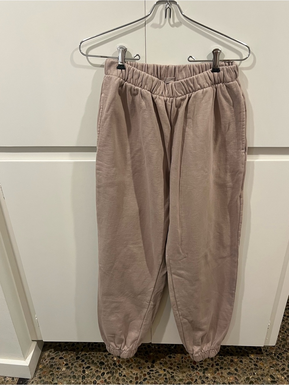 Brandy Melville Mauve-Taupe Elastic-Waist Joggers